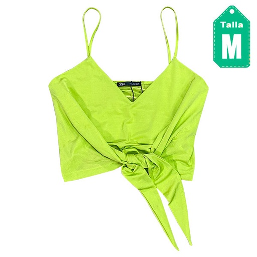 [2811] Blusa Zara Verde Neon- M