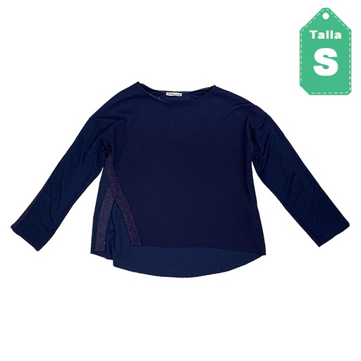 [2870] Blusa Zara Azul Marino- S