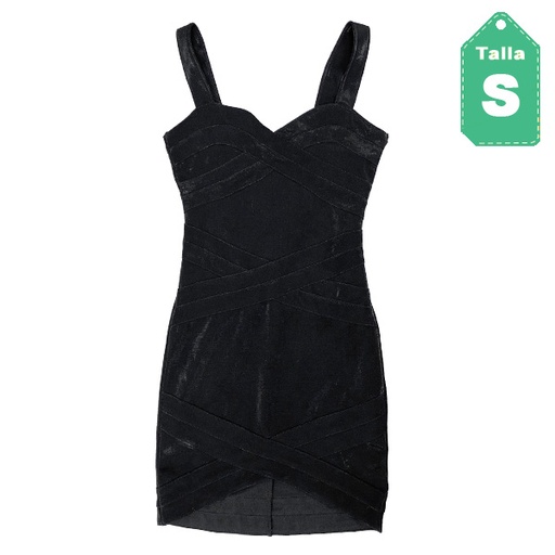 [2864] Vestido Divided Negro- S