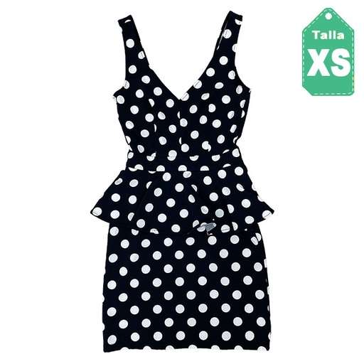 [2866] Vestido HyM Lunares- XS