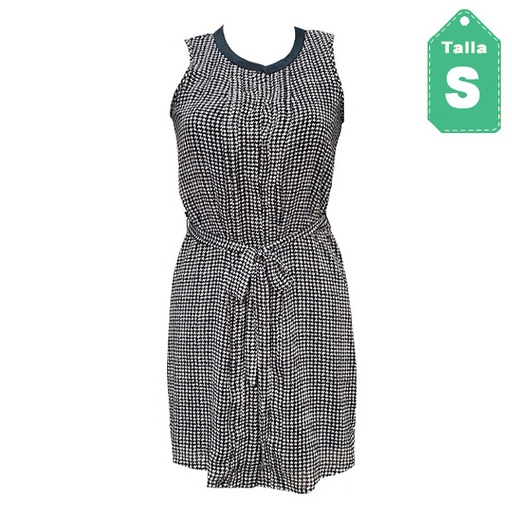 [2928] Vestido Banana Republic Gris y Negro- S