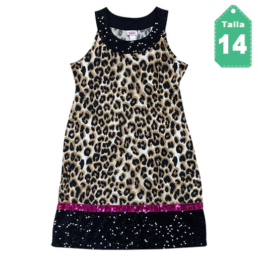 [2947] Vestido Justice Animal Print- 14