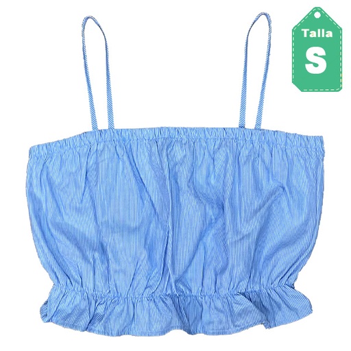 [2959] Crop Top Pool Lineas- S