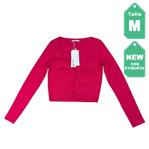[2968] Sweater Zara Fucsia- M