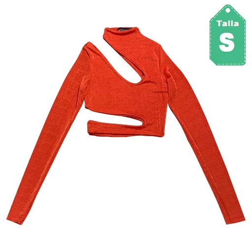 [3038] Crop Top Pretty Naranja- S