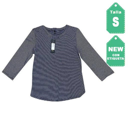 [3061] Blusa Lines Azul Marino y Blanco- S