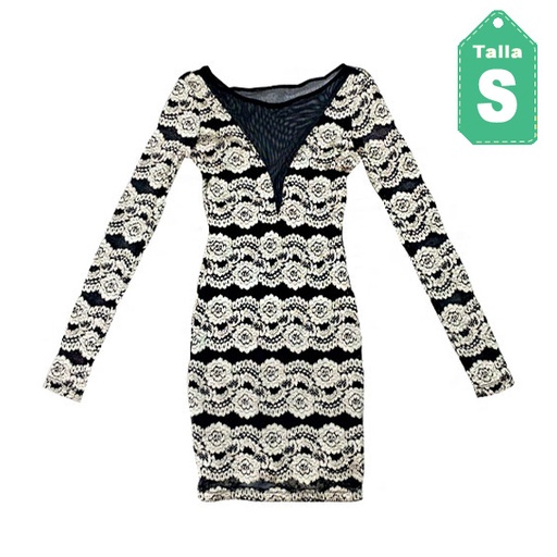 [3051] Vestido Love Lay Negro y Dorado- S