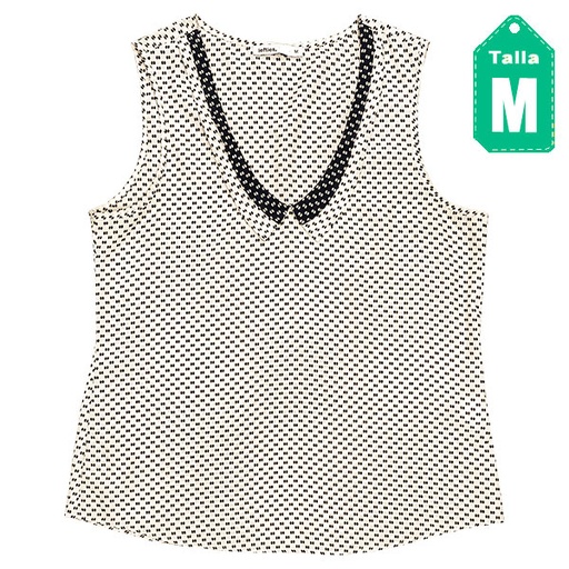 [3091] Blusa Lefties Nude y Negro- M