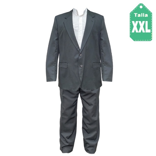 [3093] Traje Clasico Gris- XXL