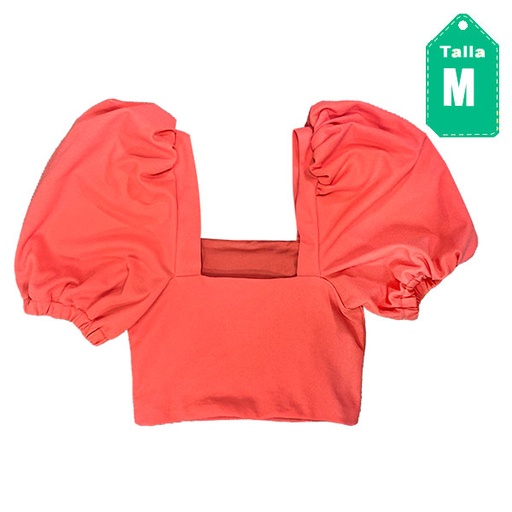 [3121] Crop Top RR Coral- M