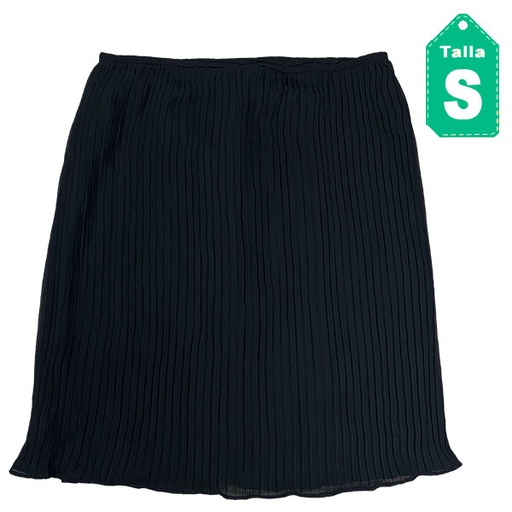 [3133] Falda Plisada Negro- S