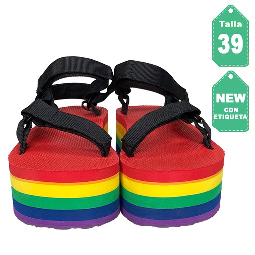 [3152] Sandalias de Plataforma Teva Flatform Arcoiris- 39