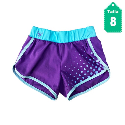 [3163] Short Justice Turquesa y Lila- 8