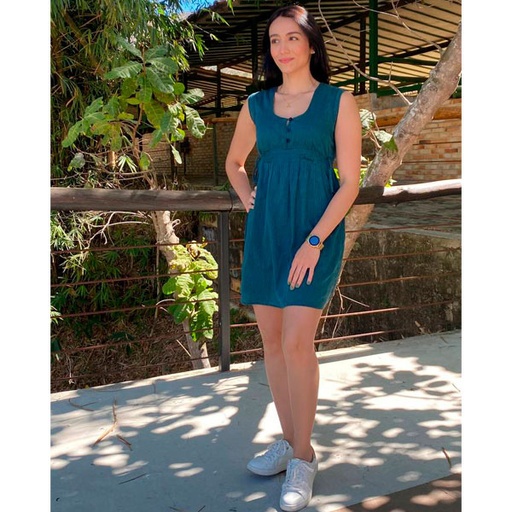 [3179] Vestido Vans Verde y Negro- S