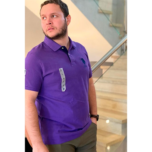 [3255] Chemise Polo Morado- L