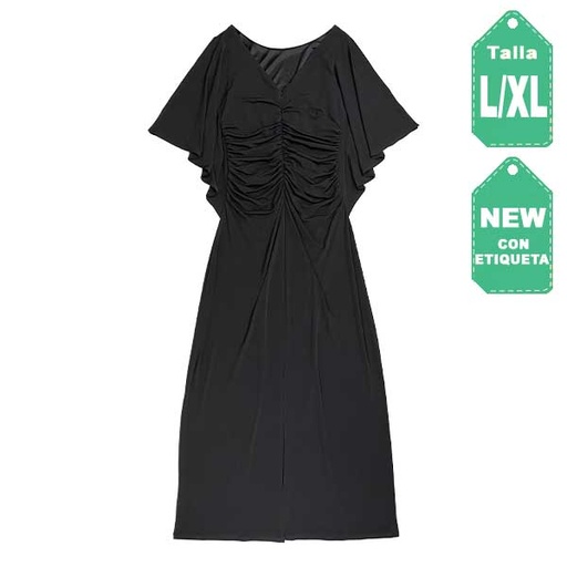 [3227] Vestido Sangria Negro- L/XL