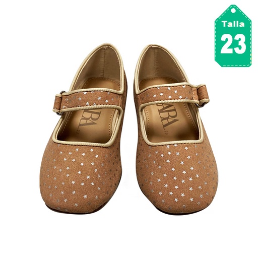 [3298] Zapatos Zara Nude- 23
