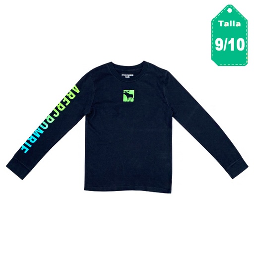 [3311] Sweater Abercrombie Kids Negro- 9/10