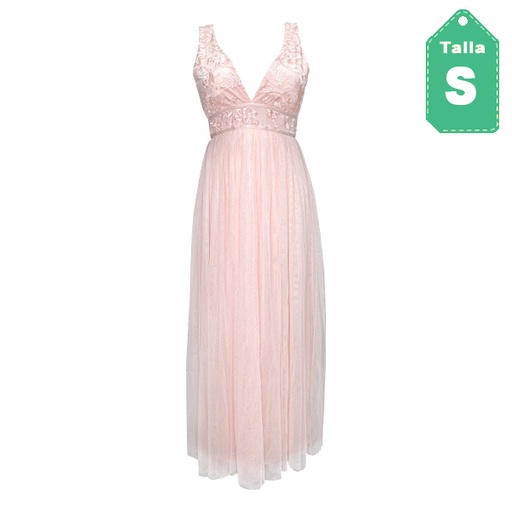 [3343] Vestido Haute Monde Palo Rosa- S
