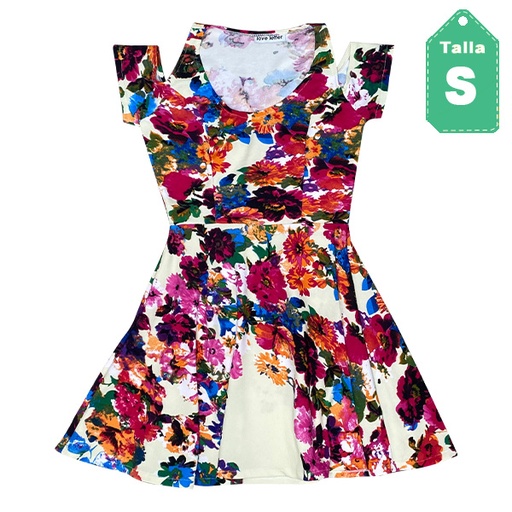 [3345] Vestido Love Letter Floral- S
