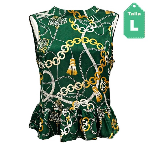 [3466] Blusa Cafe7 Estampada- L