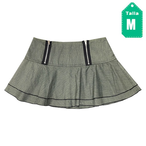 [3512] Falda Basico Verde- M