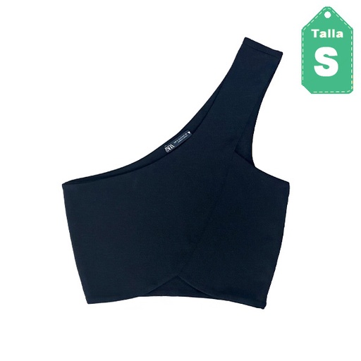 [3659] Crop Top Zara Negro- S