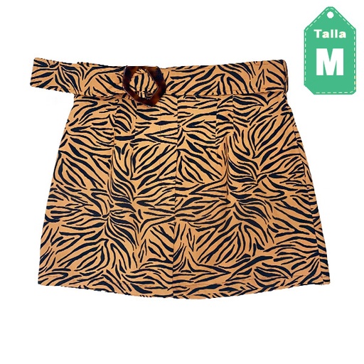[3656] Falda Zara Animal Print- M