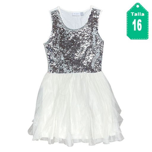 [3620] Vestido Place Kids Blanco- 16
