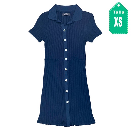 [3626] Vestido Bershka Azul Marino- XS