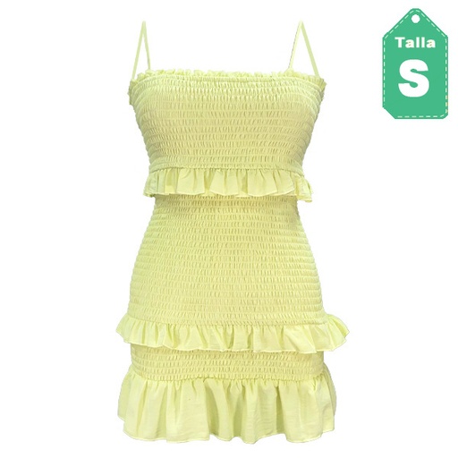 [3610] Vestido Forever21 Verde Manzana- S