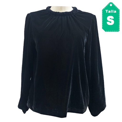 [3671] Blusa Ann Taylor Negro- S