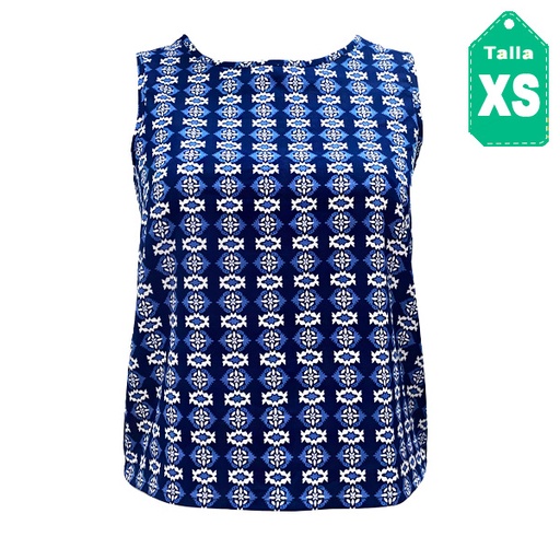 [3673] Blusa Boulevar Estampada- XS