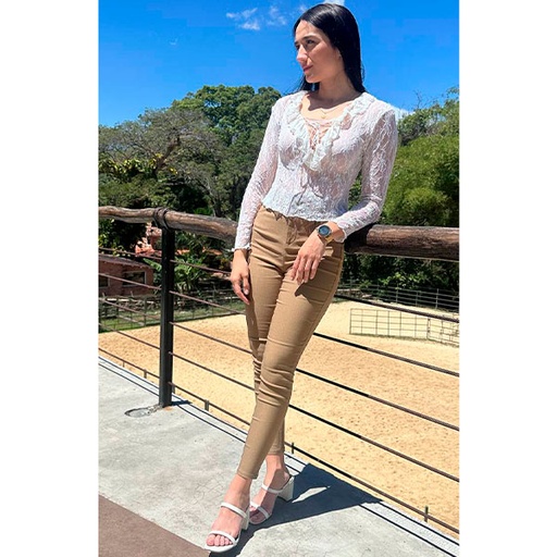 [3668] Pantalon Chocolate Beige- S