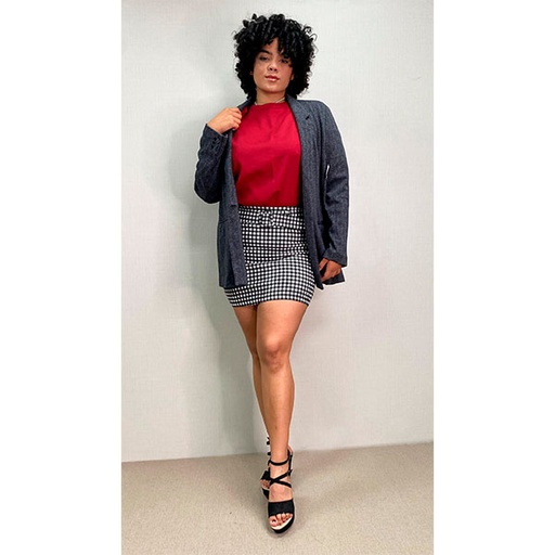 [3694] Blazer Old Navy Gris y Negro- L