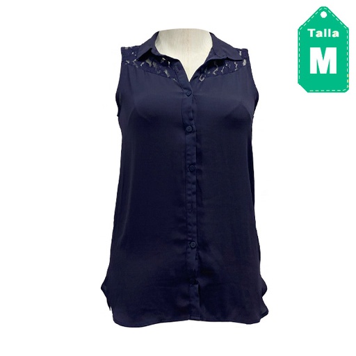[3718] Camisa HyM Divided Uva- M