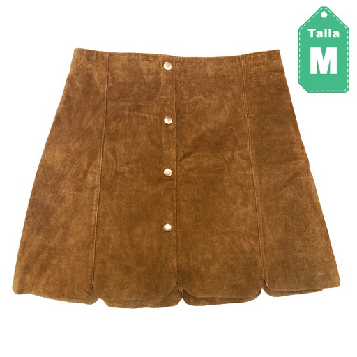 [3714] Falda Mango Marron- M