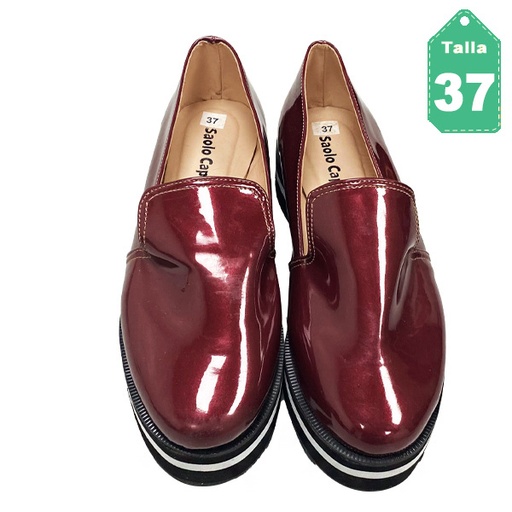 [3735] Zapatos Saolo Capelli Vinotinto- 37