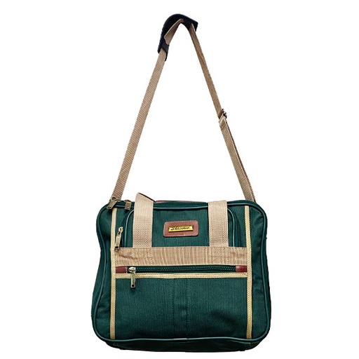 [3743] Bolso Viajero Shaowmix Verde y Nude