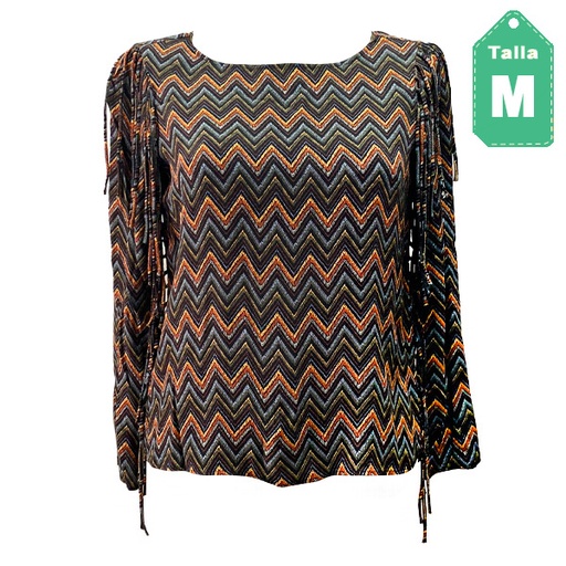 [3770] Blusa Zara Estampado- M