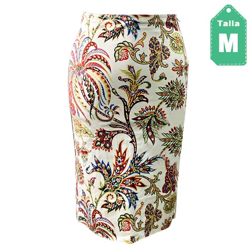 [3751] Falda Zara Estampado- XS
