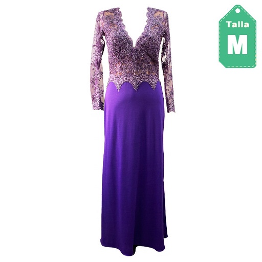 [3775] Vestido Esther Castro Morado- M