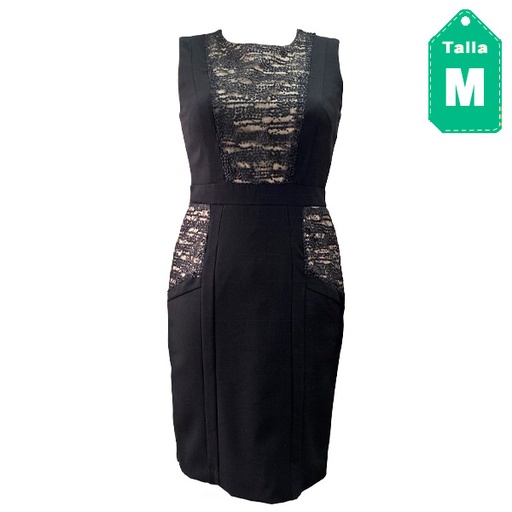 [3791] Vestido Calvin Klein Negro- M