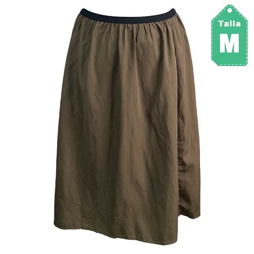 [3837] Falda Stradivarius Verde Oliva- M