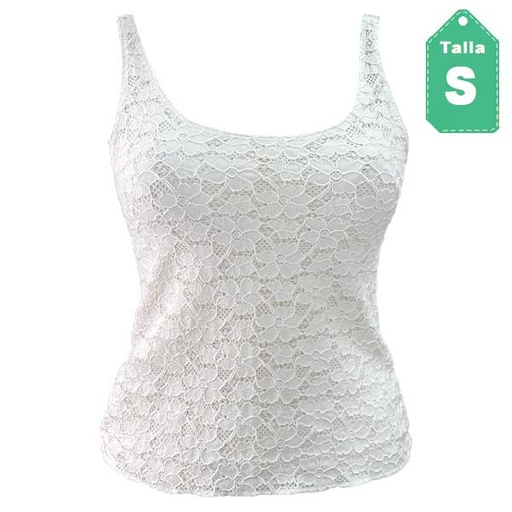 [3869] Blusa Hollister Blanco- S