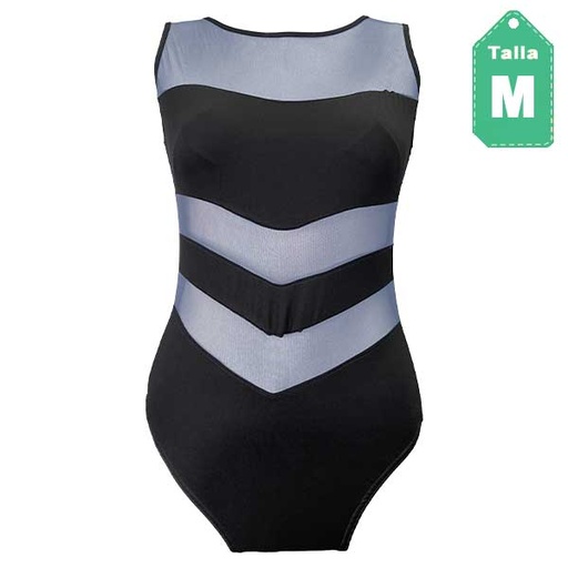 [3846] Body Negro y Azul Marino- M