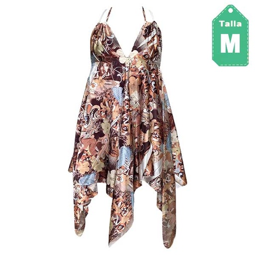 [3853] Vestido Mikind Estampado- M