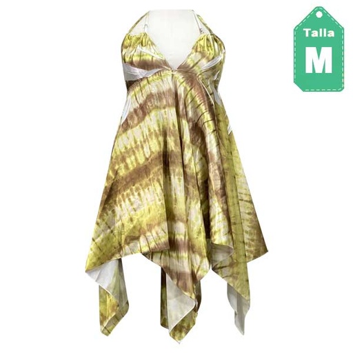 [3854] Vestido Mikind Verde Manzana- M