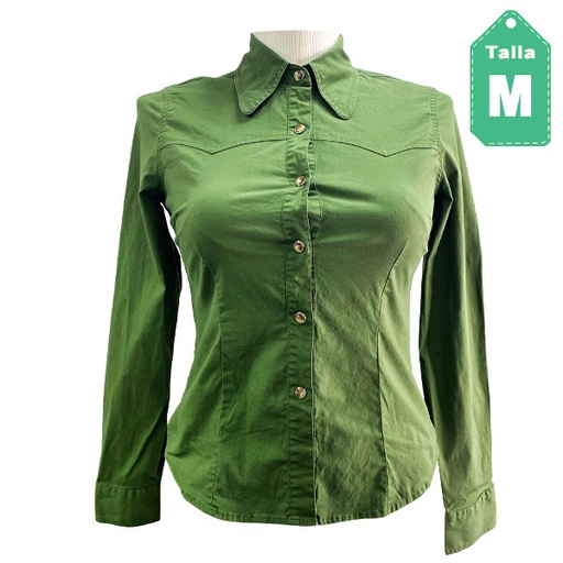 [3893] Camisa Encuentro Verde Oliva- M