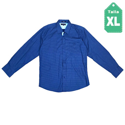 [3880] Camisa Ted Cooper Azul Rey- XL